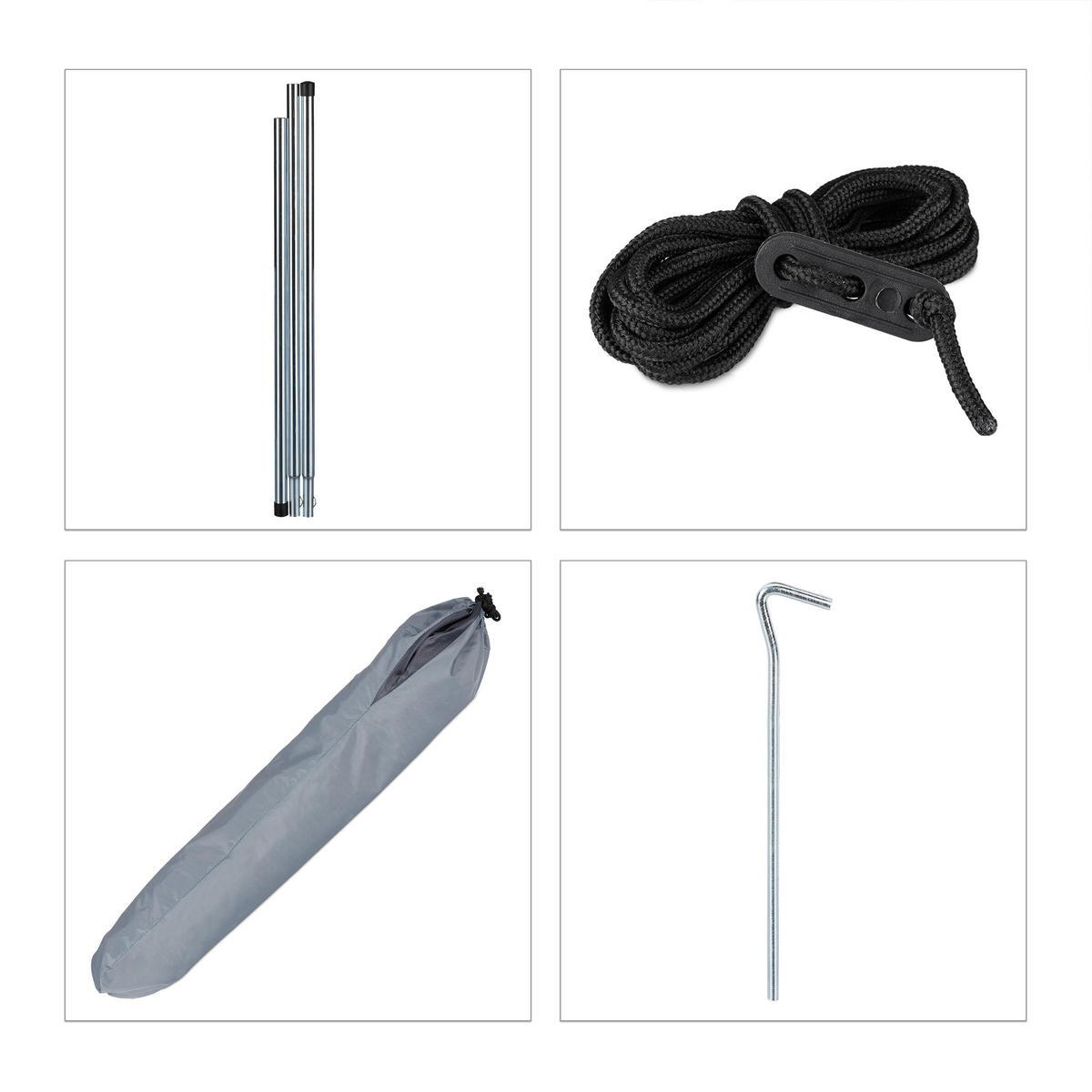 WINDSCHUTZ - Grau, Textil (400/150cm) - Relaxdays