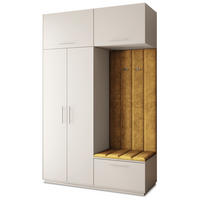 GARDEROBENSCHRANK REMA 150/240/60 cm Modern Garderobe-Set Kaschmir - Kaschmir/Gelb, Holzwerkstoff (150/240/60cm) - MASSENO
