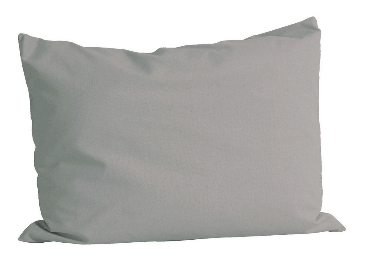KISSENBEZUG Basic 100% Baumwolle grau 60/40 cm - Grau, Textil (40/60cm) - beties Heimtextil