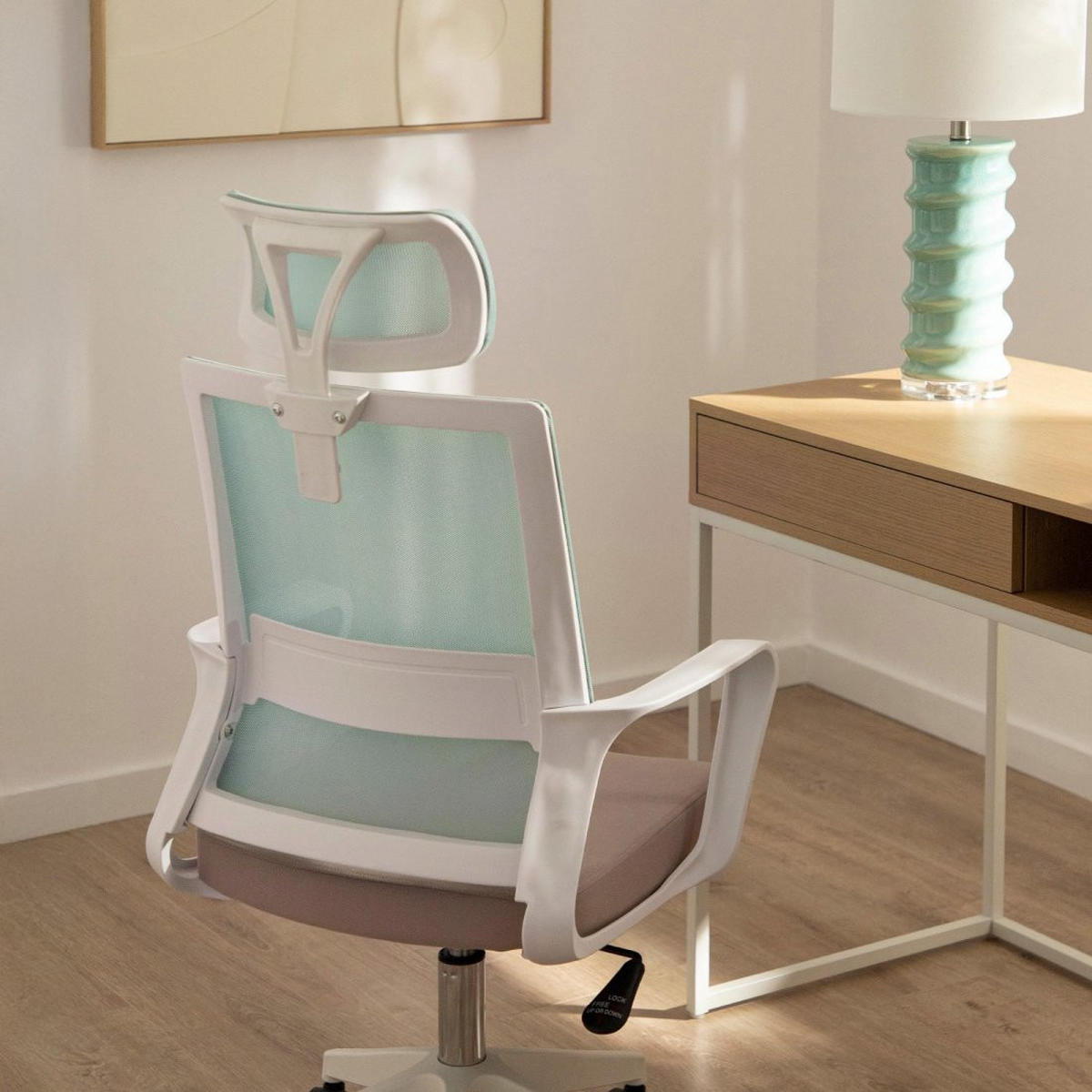 SCHREIBTISCHSTUHL Leima Zweifarbig 60 cm x 112-127 cm - Multicolor, Kunststoff (60/112/64cm) - Klast Home