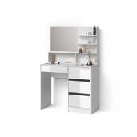 SCHMINKTISCH Imola Weiß 140 cm mit Spiegel - Weiß, Holzwerkstoff (140/75/40cm) - Livinity®