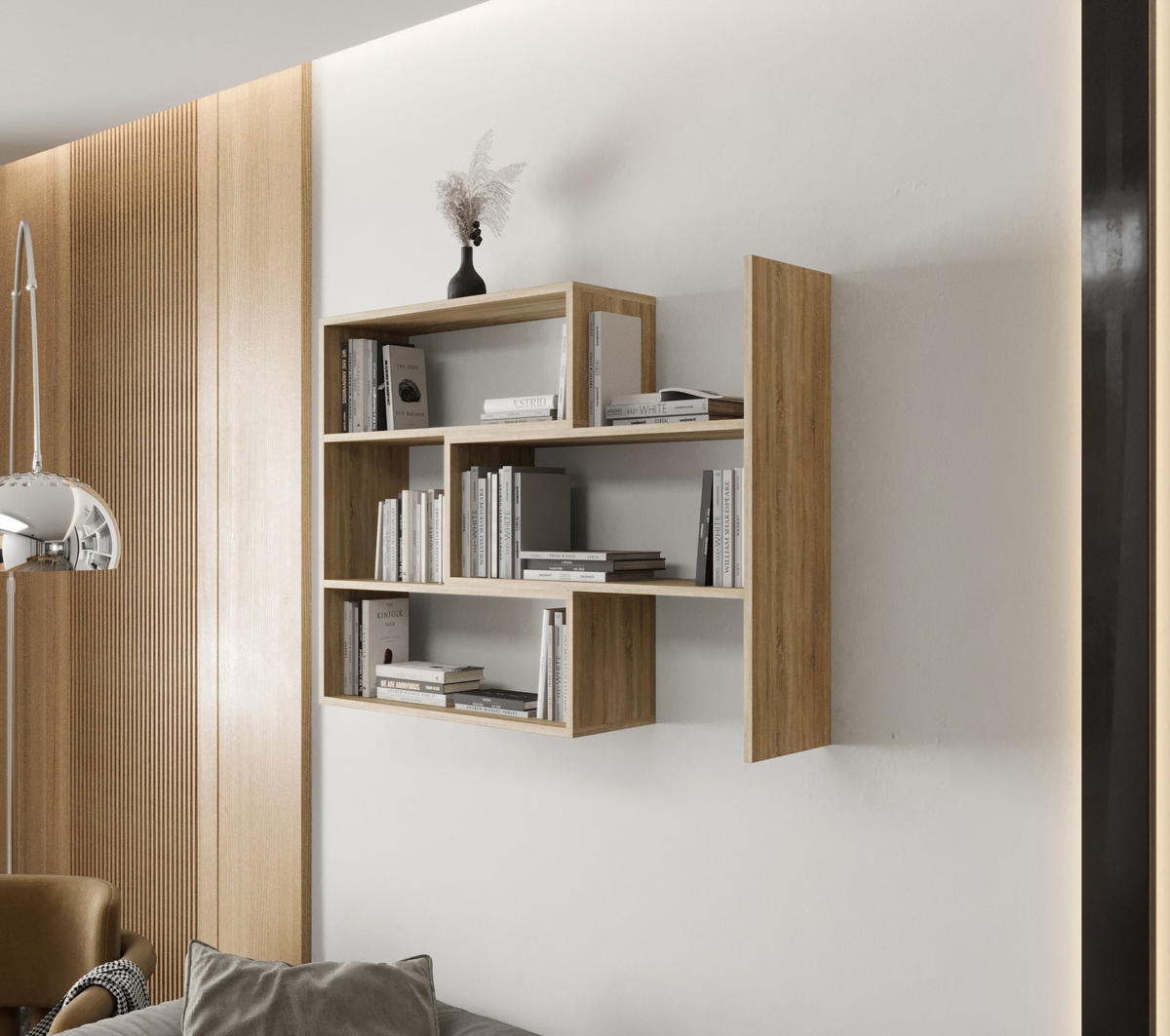 WANDREGAL LK 83 125 x 83 x 24 cmcm aus Holz in Hellbraun - Hellbraun, Holzwerkstoff (125/83/24cm) - O-Sofa