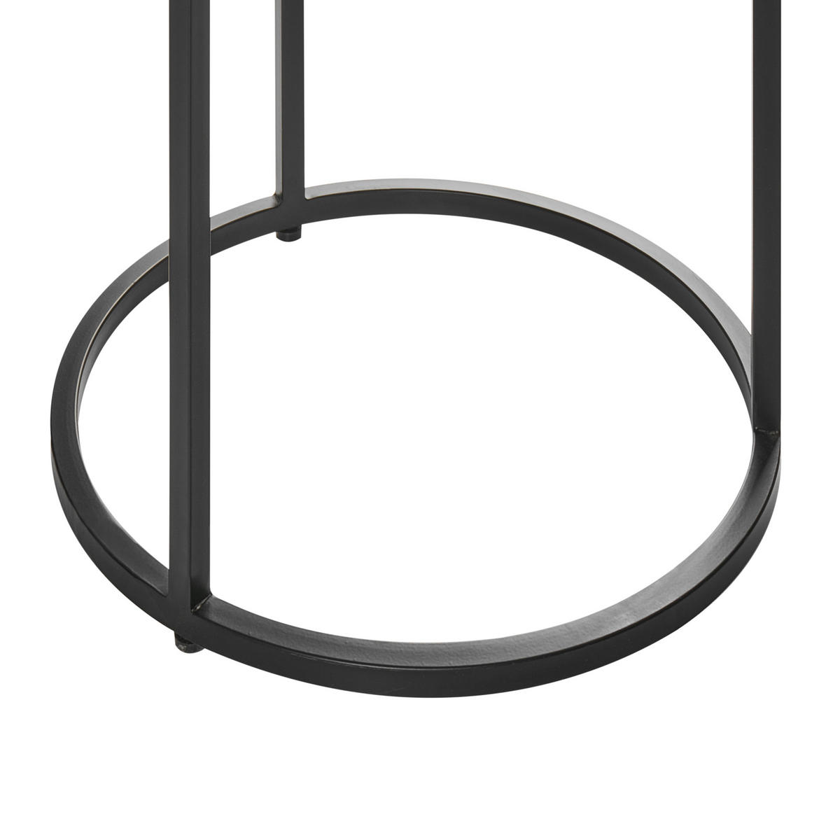 BEISTELLTISCH Weiß Tyrell - Schwarz/Weiß, Keramik (40/40/45cm) - Beliani