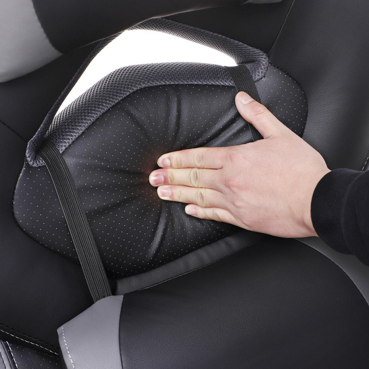 GAMING STUHL SCHREIBTISCHSTUHL - Grau, Leder (64/128/70cm) - Hansiro