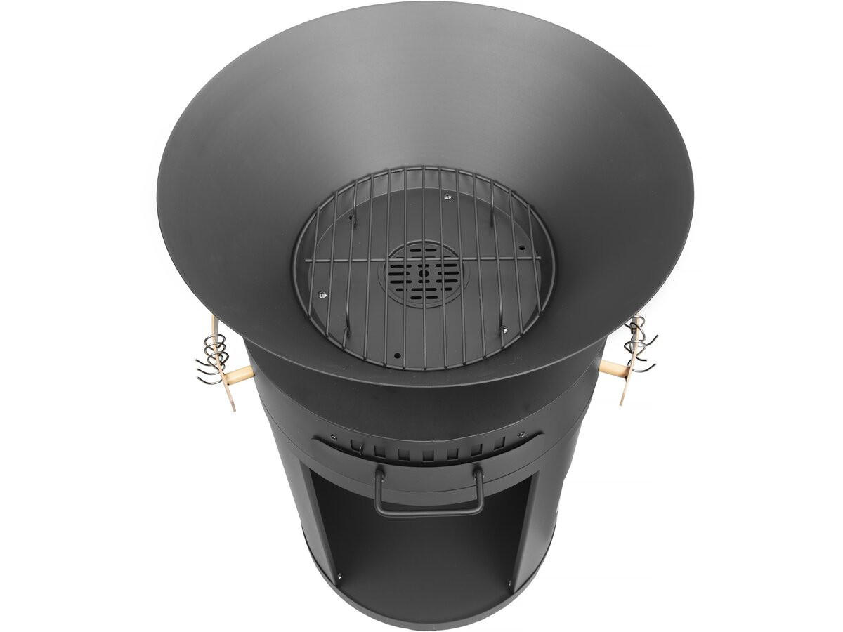 HOLZKOHLENGRILL cesar Schwarz - Schwarz, Metall (49/92/49cm) - Habitat Garten