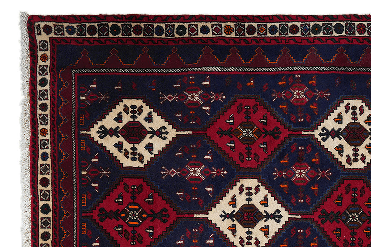 TEPPICH Afshar Blau 239/174 cm Schurwolle - Blau, Textil (174/239cm) - Looma