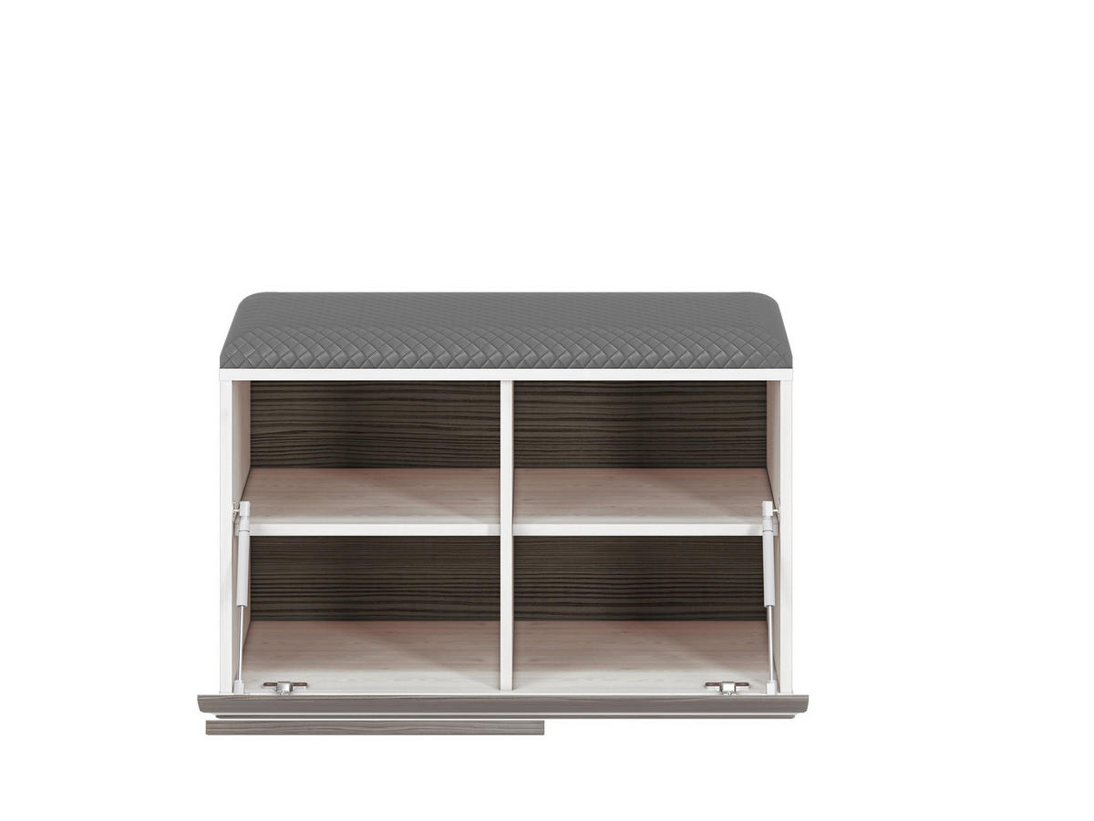 SCHUHBANK – 80 cm – Blanco – Grau / Kieferfarben - Grau/Kieferfarben, Holzwerkstoff (80/54/42cm) - hi-markt