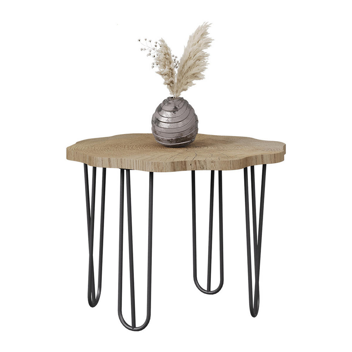 KONFERENČNÍ STŮL Ringo Dub - černá/barva dubu, kompozitní dřevo (60/60/2.5cm) - Vicco