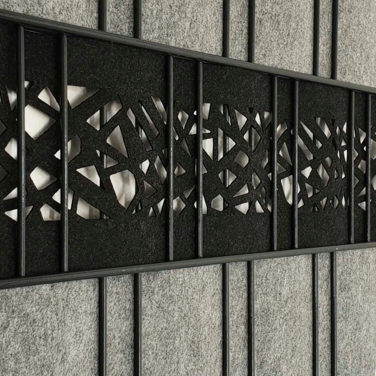 SICHTSCHUTZSTREIFEN Design Vlies Graphic für Doppelstabmatten Schwarzgrau 2,6m - Schwarz, Kunststoff (260/19cm) - ZAUN|ZU