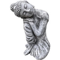 STEINFIGUR träumender Shiva Steinfigur frostfest - Grau, Stein (22/38/20cm) - stoneandstyle