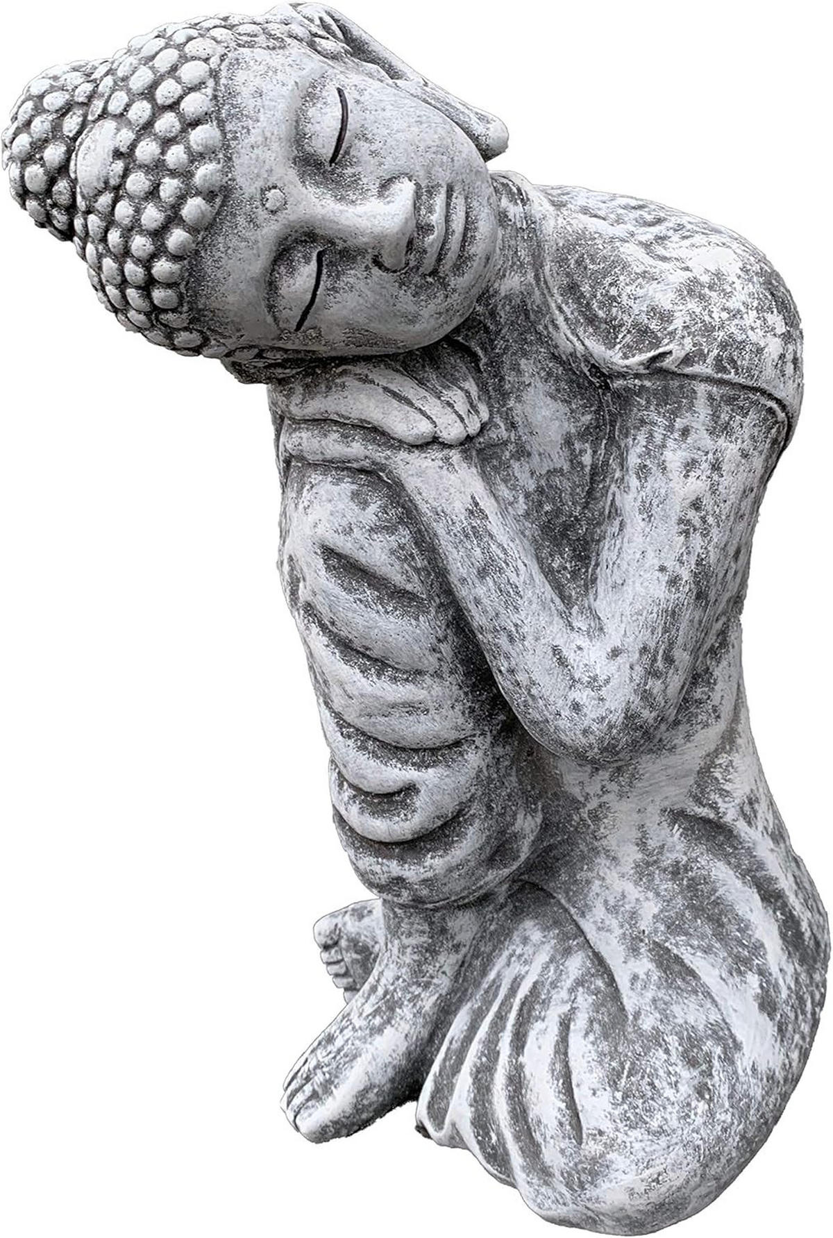 STEINFIGUR träumender Shiva Steinfigur frostfest - Grau, Stein (22/38/20cm) - stoneandstyle