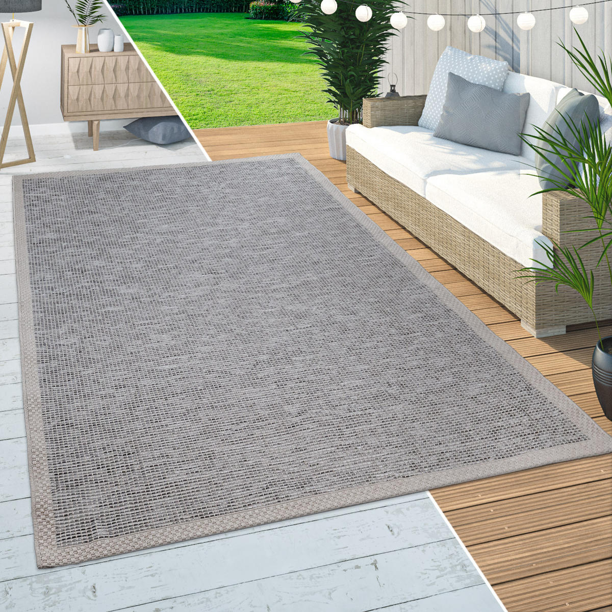 OUTDOORTEPPICH 200/280 cm Quebec 135 - Beige, Textil (200/280cm) - Paco Home