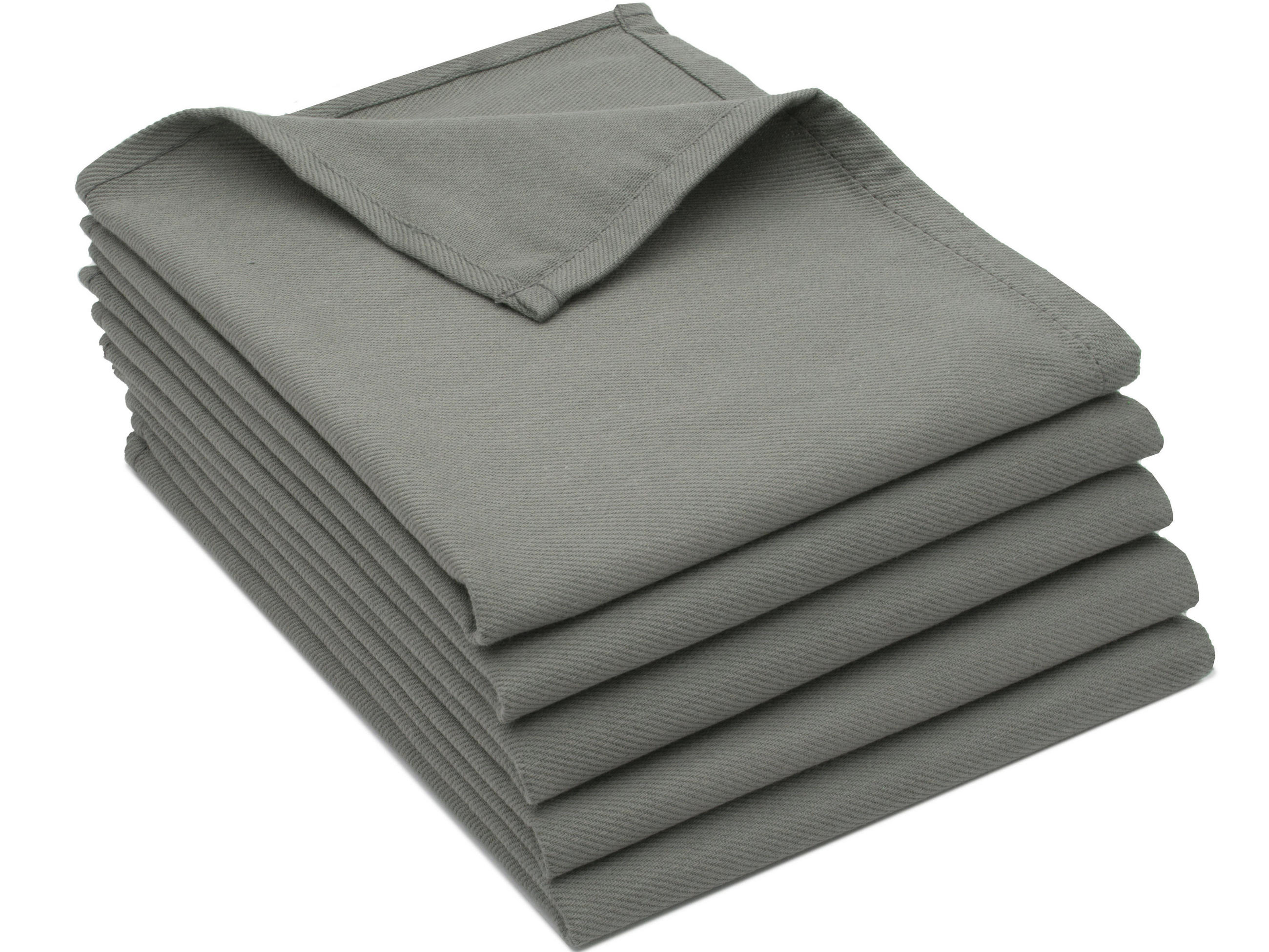 GESCHIRRTÜCHER, 5er-Set, 50x70 cm, 100% Baumwolle, Grau - Anthrazit, Textil (50/70cm) - Zollner