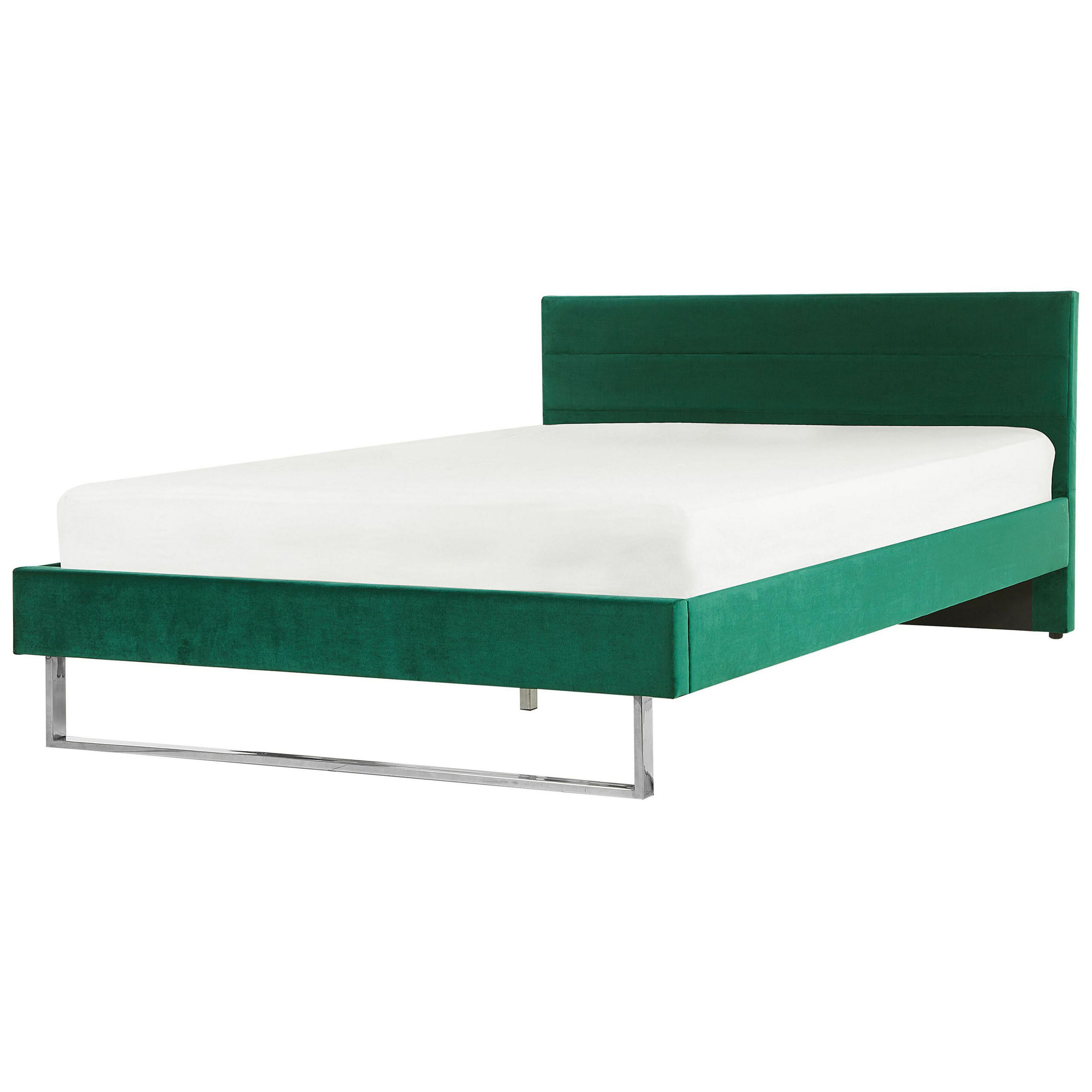 Beliani ČALOUNĚNÁ POSTEL 180/200 cm Zelená Bellou