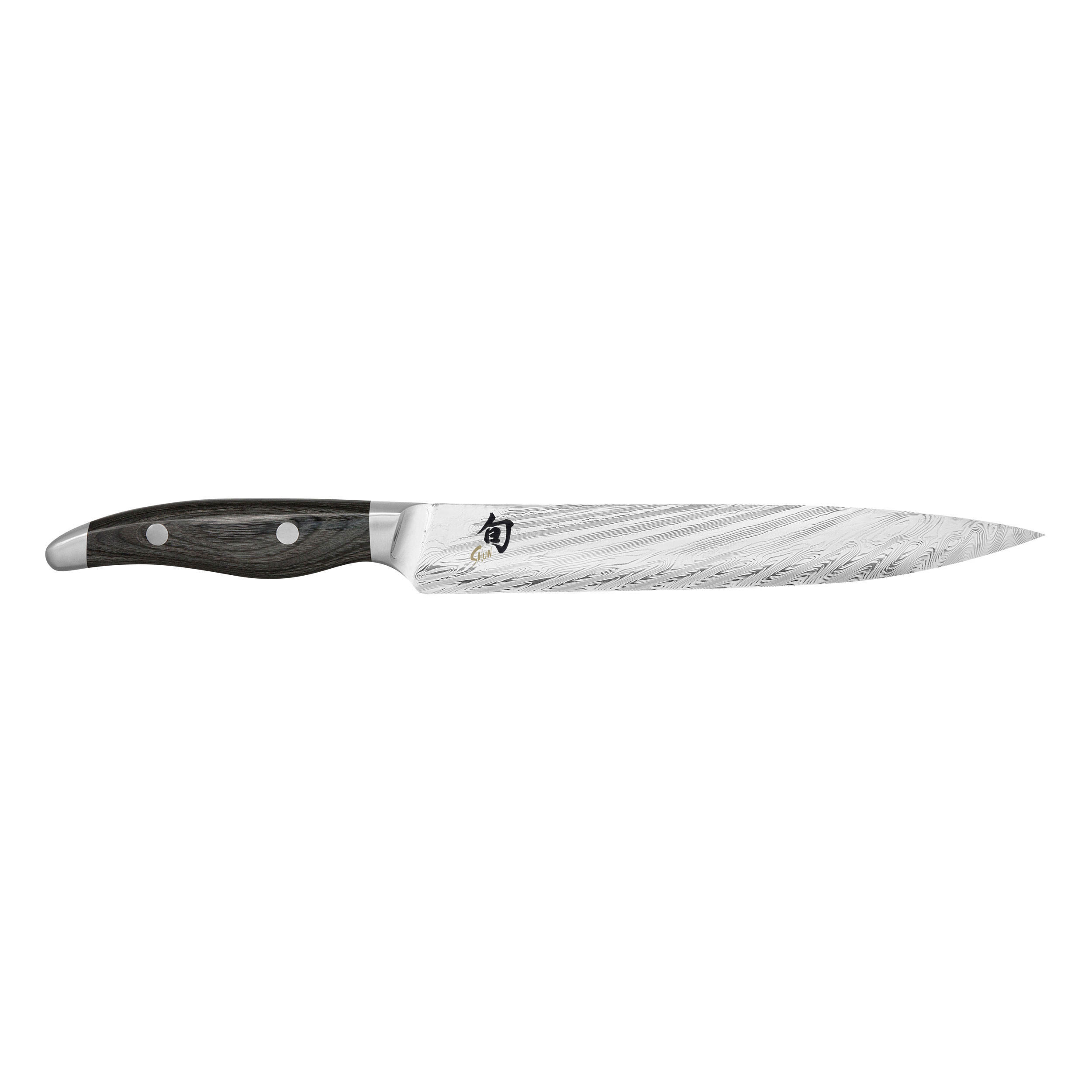 KOCHMESSER Shun Nagare, 23 cm, Damaszener Stahl - Silberfarben, Metall (1cm) - Kai Messer