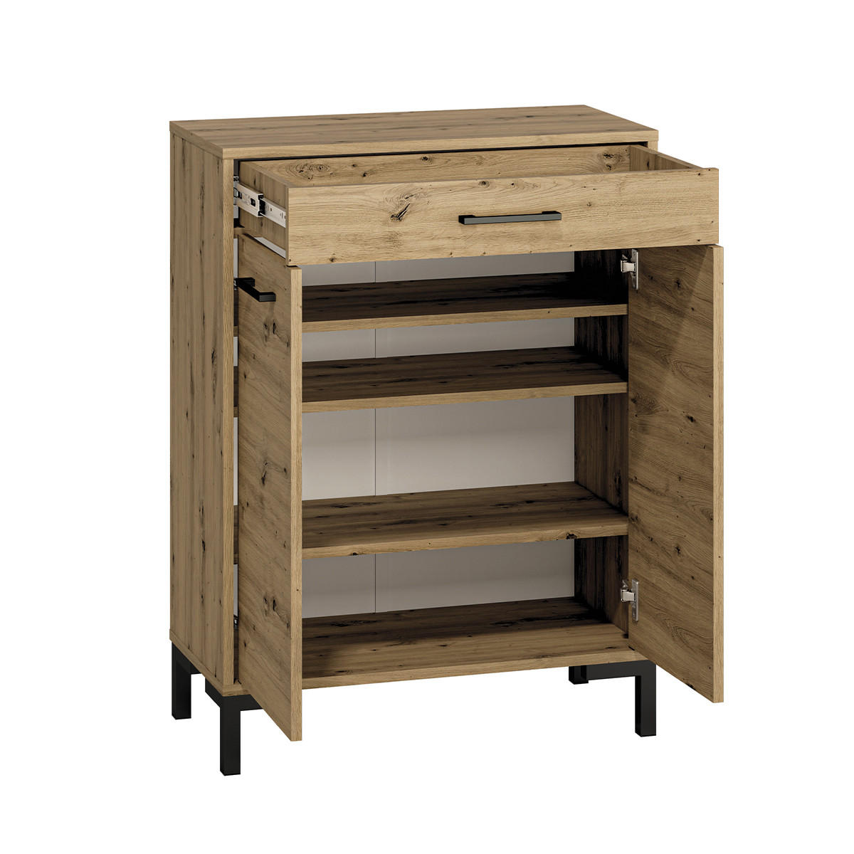 SCHUHMÖBEL Liora Holz - Braun, Holzwerkstoff (70/94/34cm) - Petits-meubles
