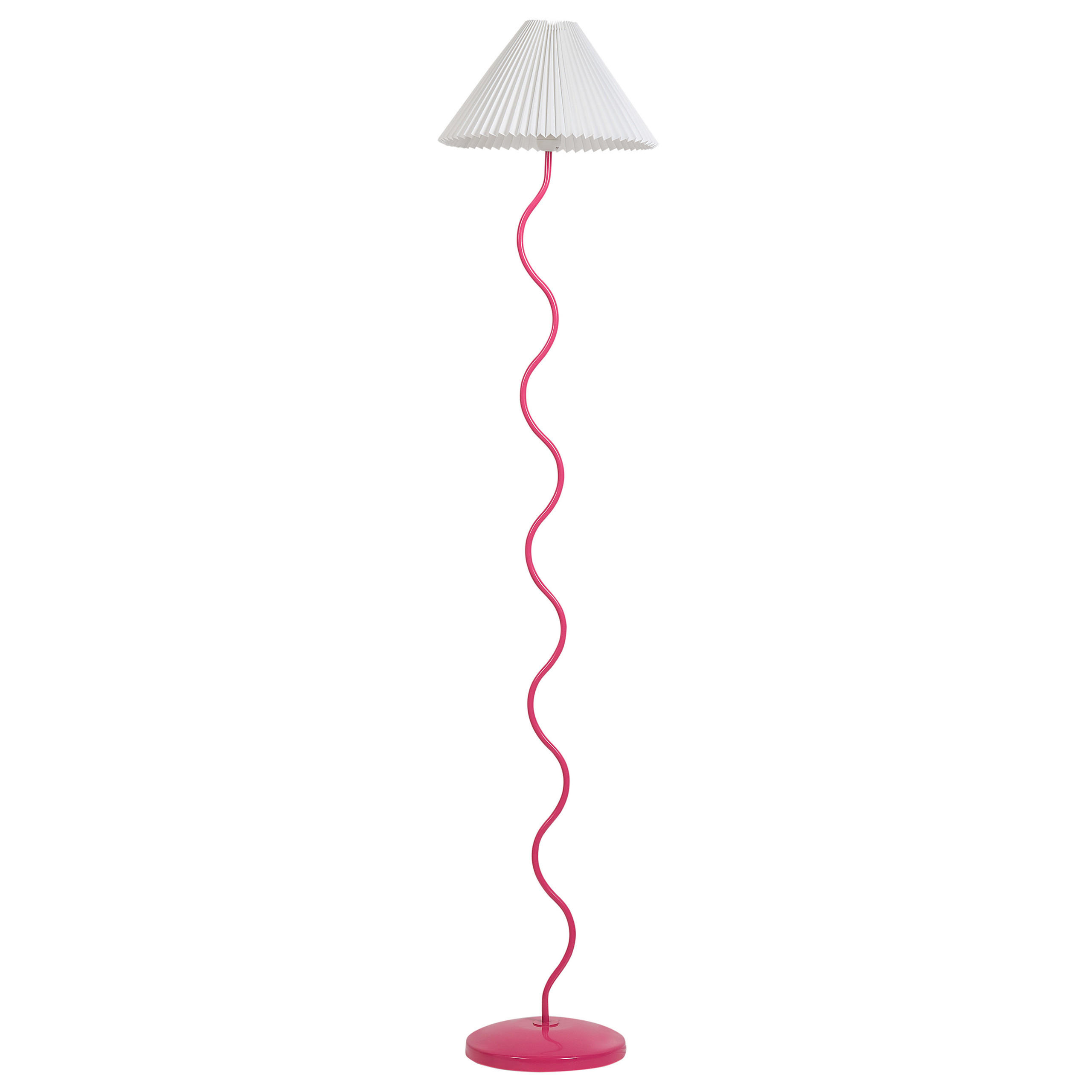 STEHLAMPE Weiß/Rosa Jikawo - Pink/Weiß, Metall (25/25/161cm) - Beliani