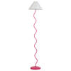 STEHLAMPE Weiß/Rosa Jikawo - Pink/Weiß, Metall (25/25/161cm) - Beliani