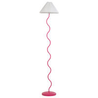 STEHLAMPE Weiß/Rosa Jikawo - Pink/Weiß, Metall (25/25/161cm) - Beliani