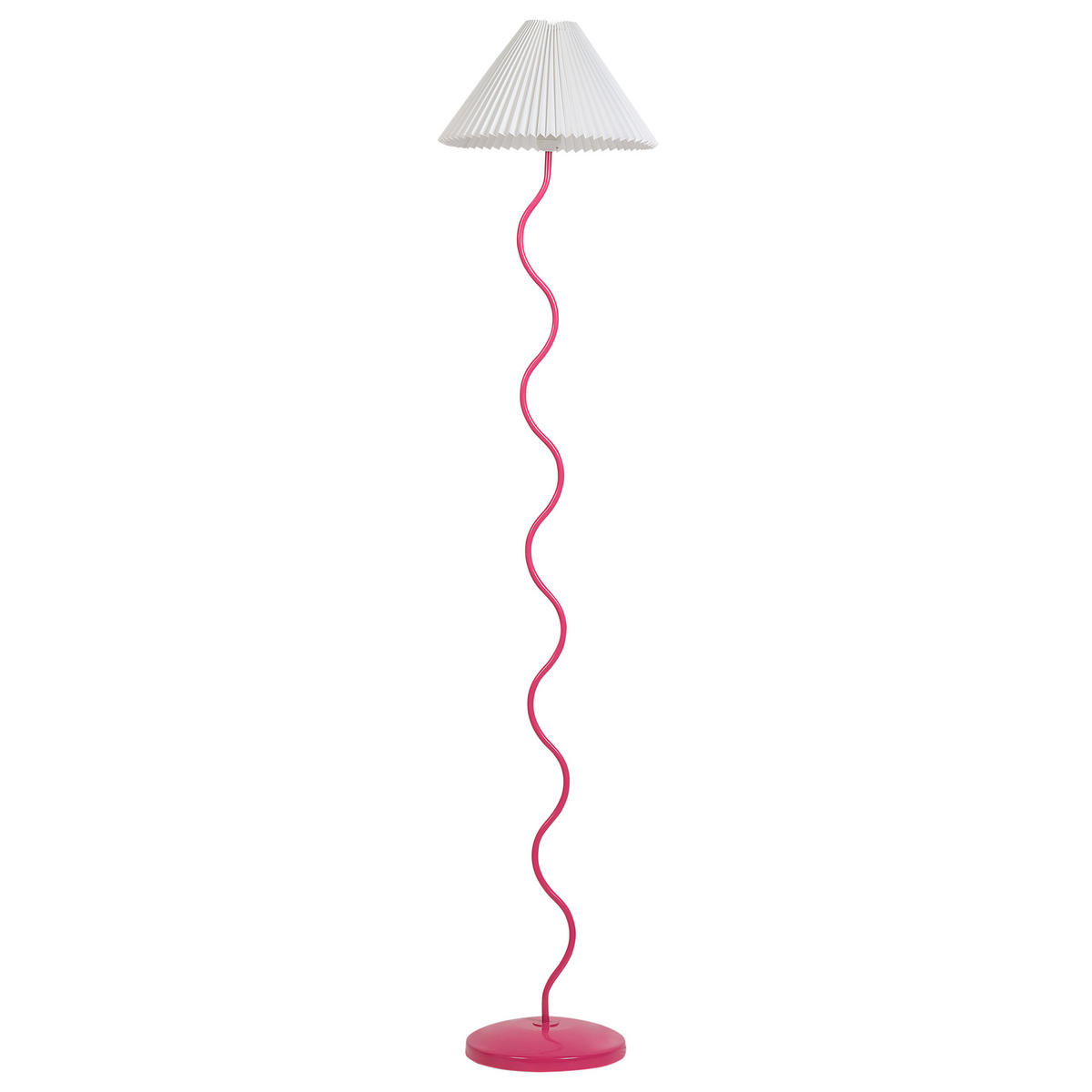 STEHLAMPE Weiß/Rosa Jikawo - Pink/Weiß, Metall (25/25/161cm) - Beliani