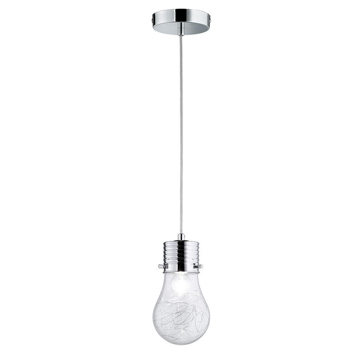 HÄNGELEUCHTE FUTURA Klar Drahtgeflecht Glas - Klar, Glas/Metall (12/12/150cm)