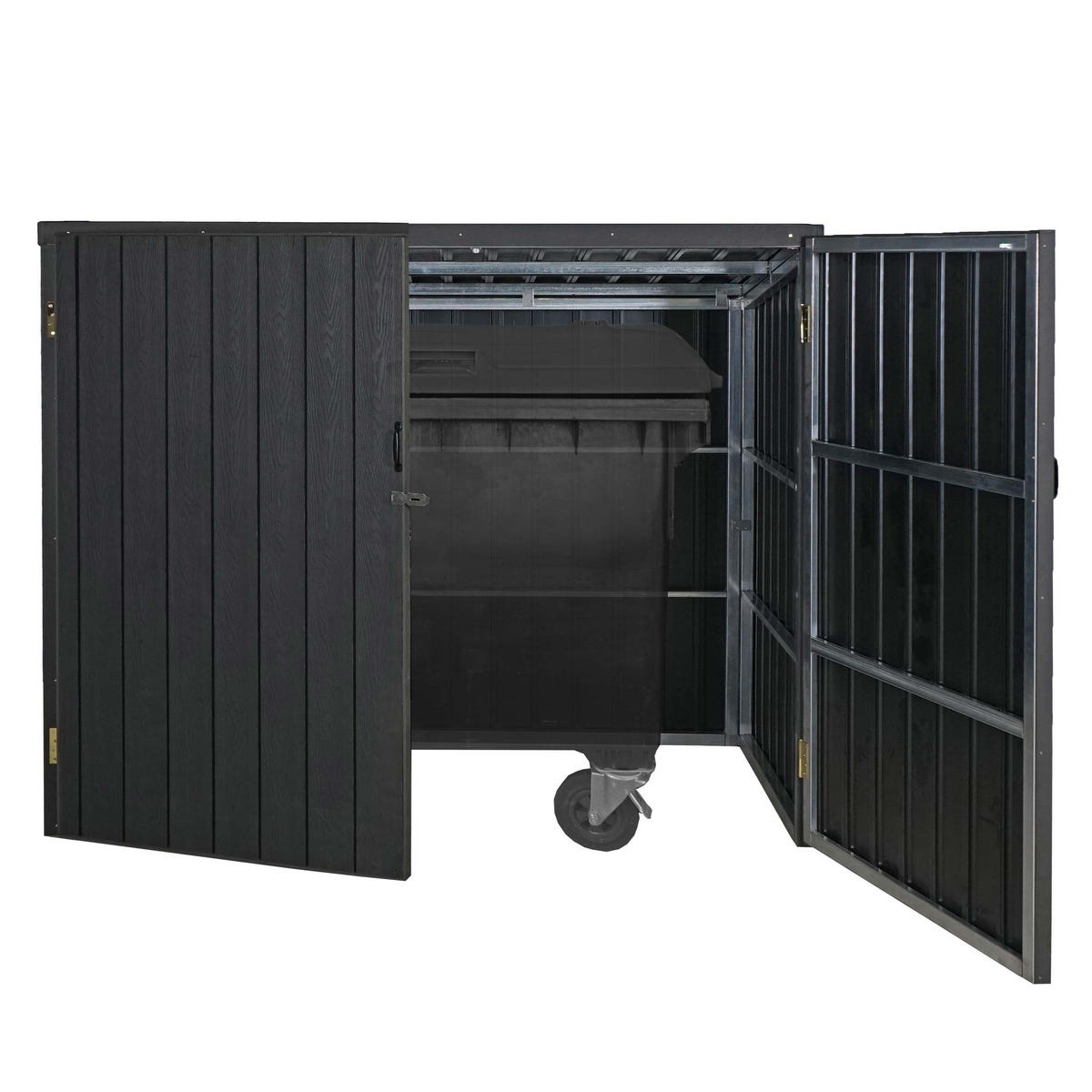 MÜLLTONNENVERKLEIDUNG Anthrazit - Anthrazit, Metall (213/172/112cm) - MCW