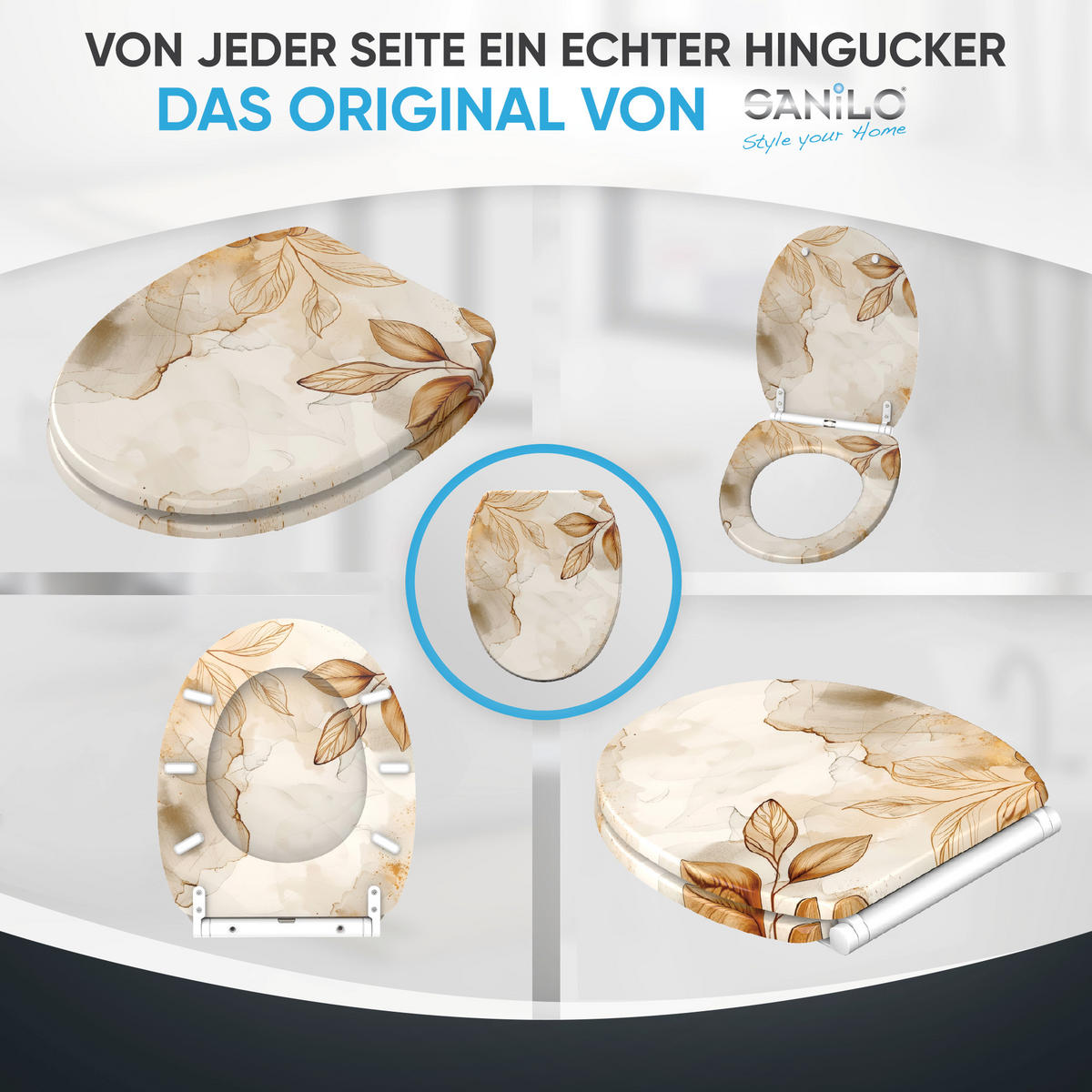 WC-SITZ mit Absenkautomatik & Top Fix Faylora - Orange, Holzwerkstoff (37.7/5.5/48cm) - Sanilo