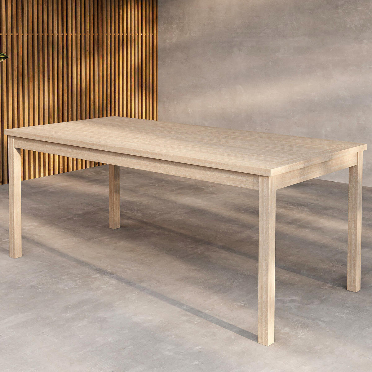 GARTENTISCH - Weiß - Holz teilmassiv - 90 x 75 x 180 cm - Weiß, Holz (180/90/75cm) - home24