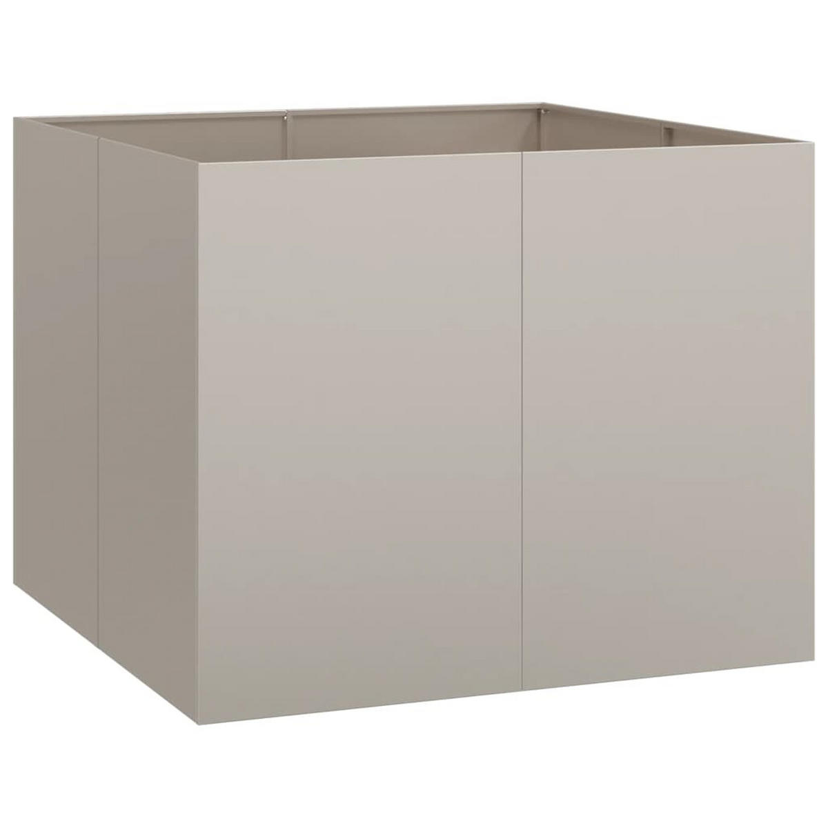 PFLANZKÜBEL Rostig 100/100/80 Cm Wetterfester Stahl - Braun, Metall (100/80/100cm) - vidaXL