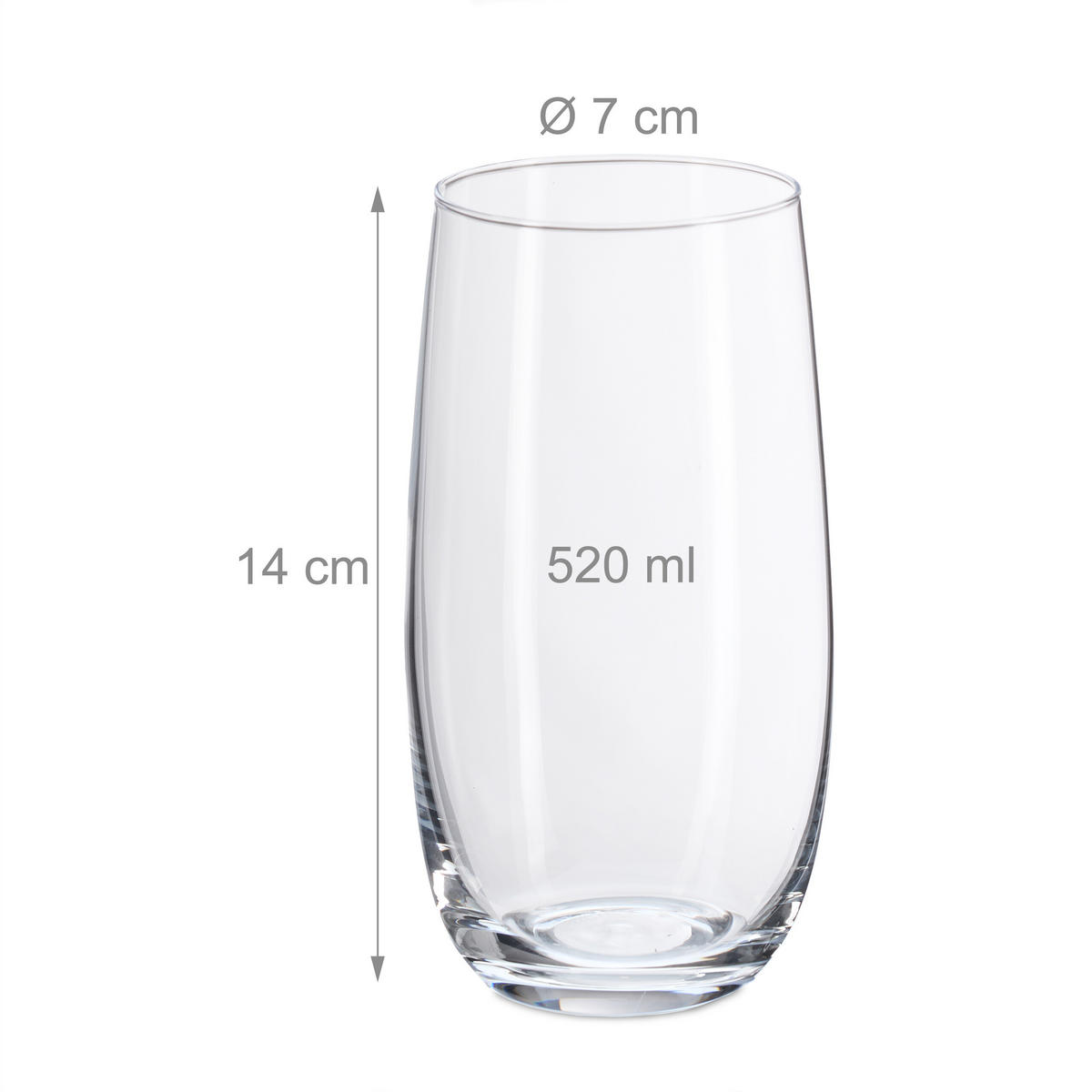 12xTRINKGLÄSER - Transparent, Glas - Relaxdays