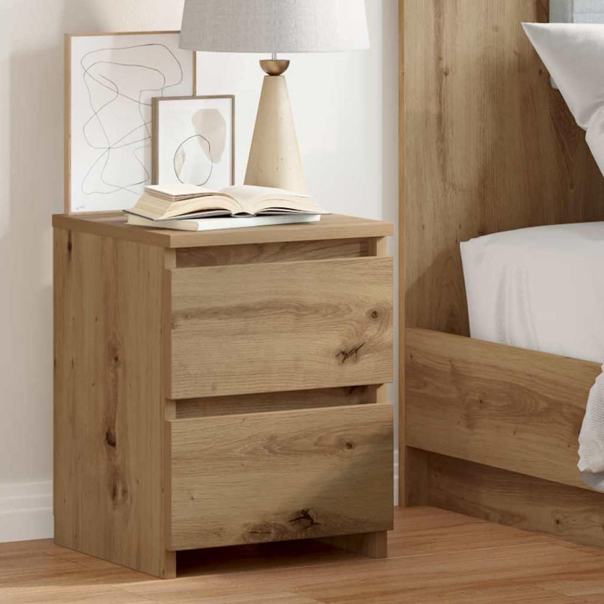 NACHTTISCH Artisan-Eiche 30/30/40 Cm Holzwerkstoff - Braun, Holzwerkstoff (30/40/30cm) - vidaXL