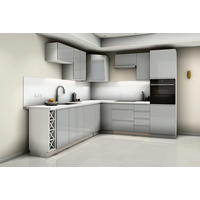 L-KÜCHE Velmora Grau Hochglanz – 270 × 250 cm – K67-G250 - Grau, Holzwerkstoff (250/212/270cm) - ROYAL24_MARKT