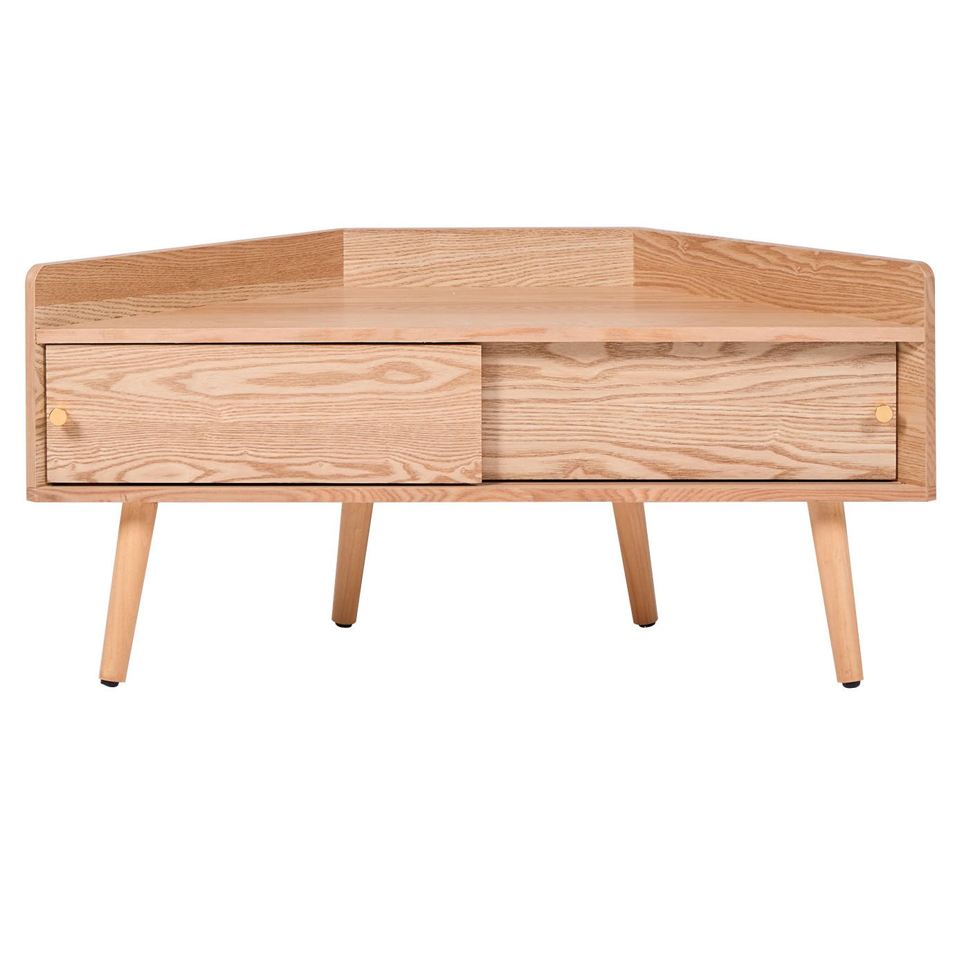 ECK-TV-SCHRANK Holz Braun 94 x 38 x 47 cm - Braun, Holz (94/47/38cm) - Nordlys