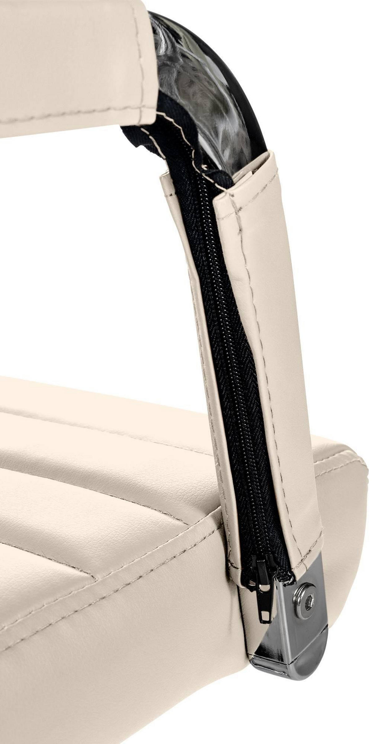 DREHSTUHL Lederlook creme - Creme, Textil/Metall (51/98/63cm) - CLP
