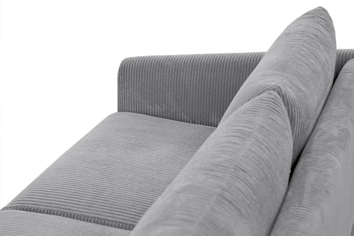SOFA VILT 3-Sitzer, hellgrau - Hellgrau/Schwarz, Holzwerkstoff/Kunststoff (202/89/94cm) - Courtois Laville