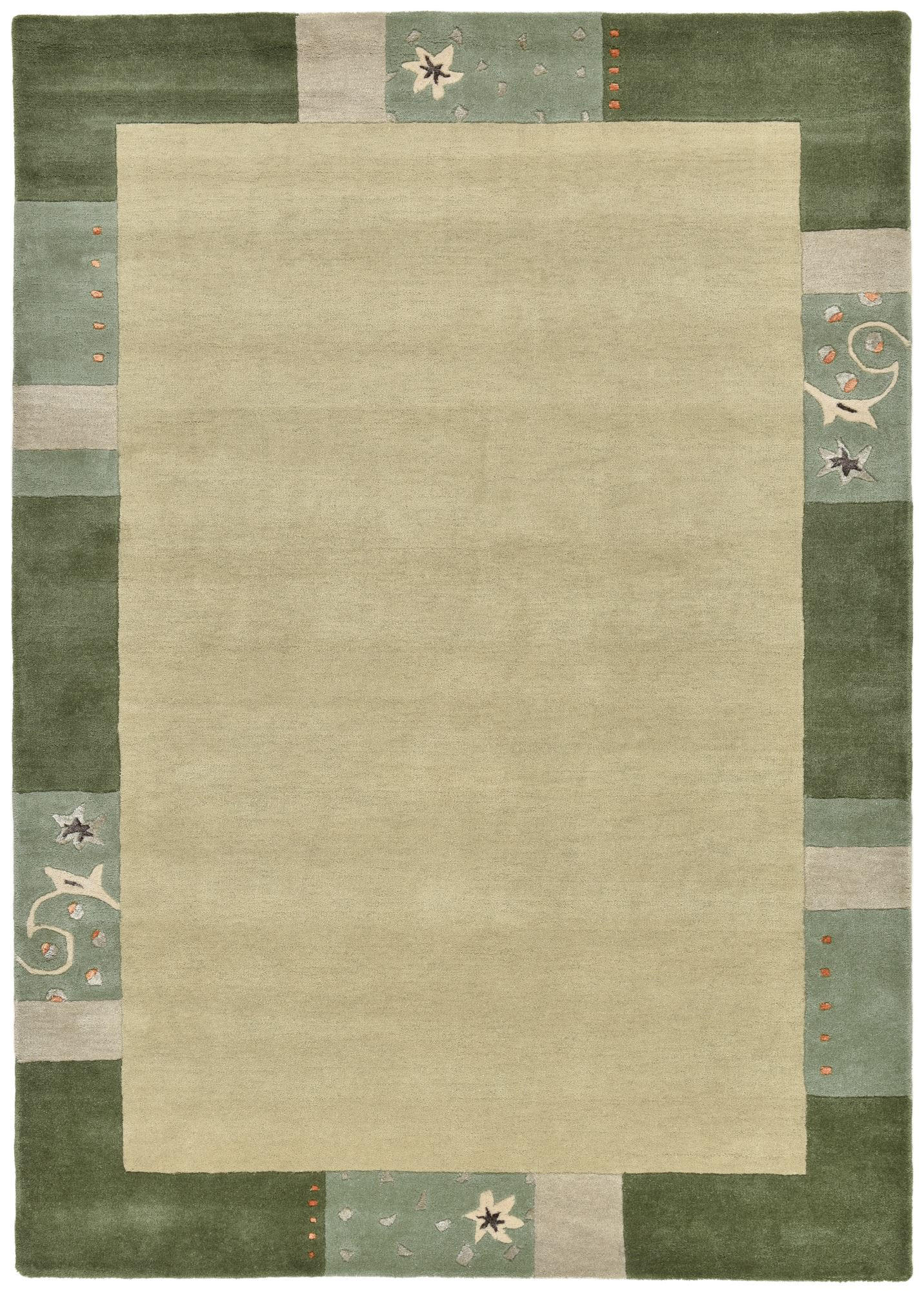 HANDTUFTTEPPICH Royal Ganges 190x290 cm - Grün, Textil (190/290cm) - THEKO