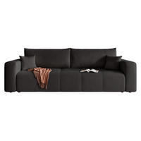 SCHLAFSOFA PEDRO mit Bettkasten Schwarz - Schwarz, Holzwerkstoff/Kunststoff (244/79/93cm) - Idohome
