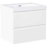DULAP SUB LAVOAR montat pe perete cu lavoar alb Cardiel - alb, compozit lemnos (60/55/46cm) - Beliani