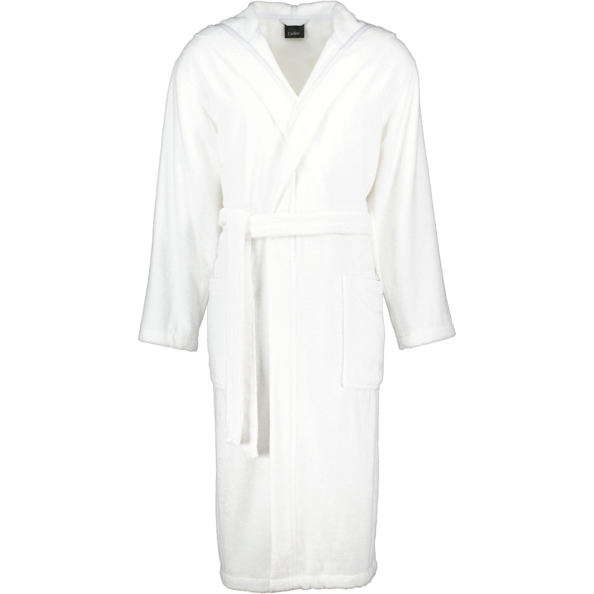 BADEMANTEL HERREN KAPUZE UNI 829 WEISS - 67 - Weiß, Textil (Mnull) - Cawoe