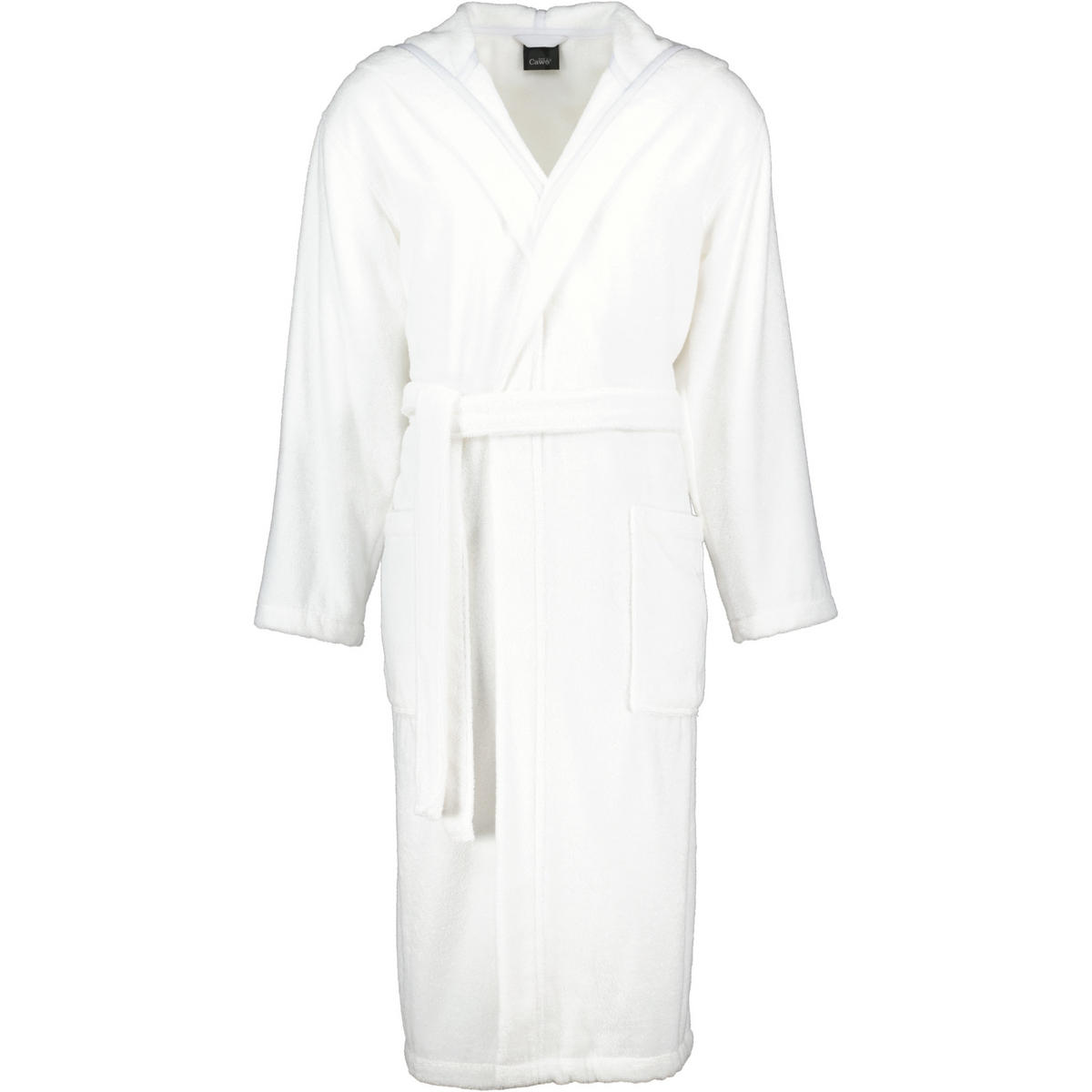 BADEMANTEL HERREN KAPUZE UNI 829 WEISS - 67 - Weiß, Textil (Lnull) - Cawoe