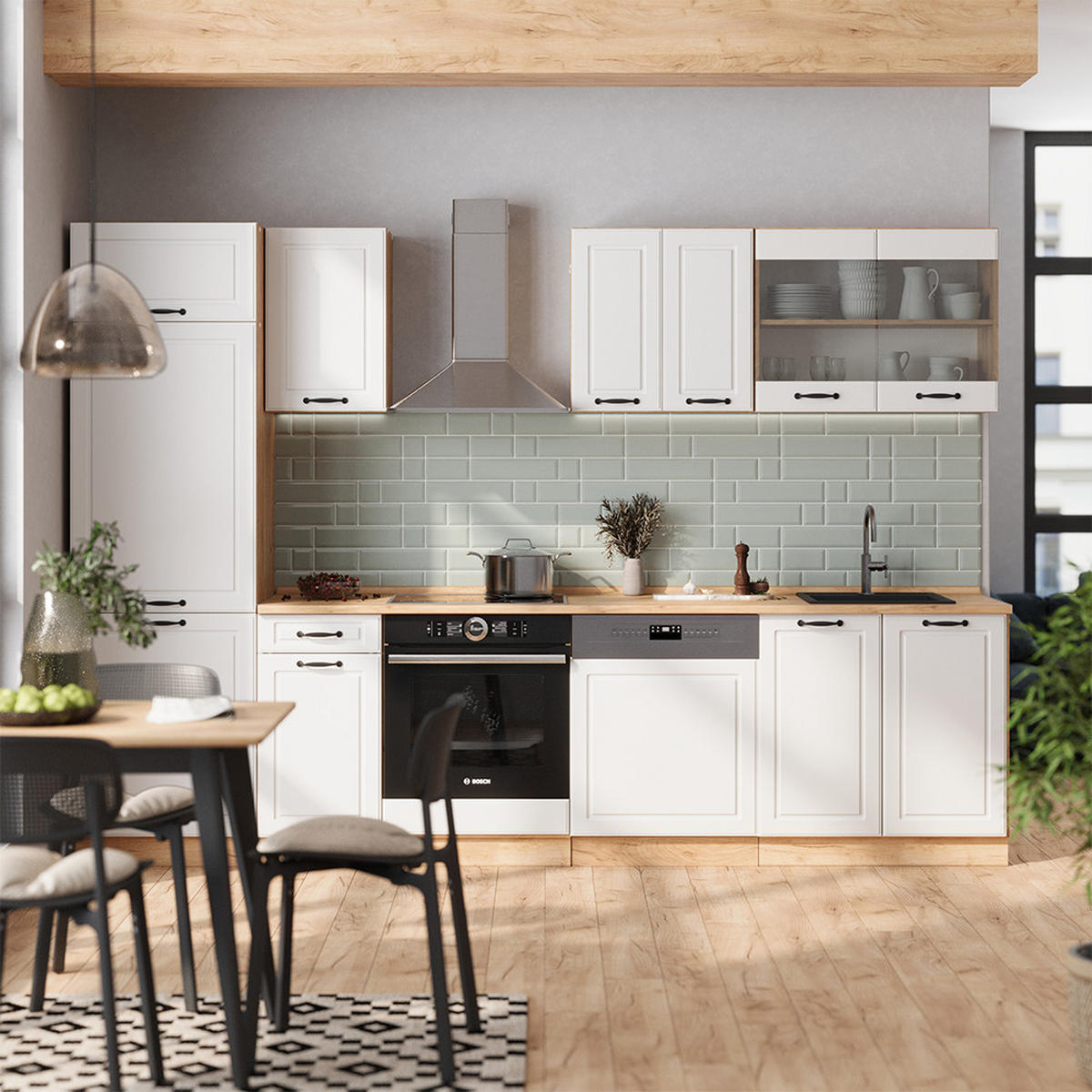 Honigeiche/Weiß, Holzwerkstoff (300/81.6/60cm) - Vicco