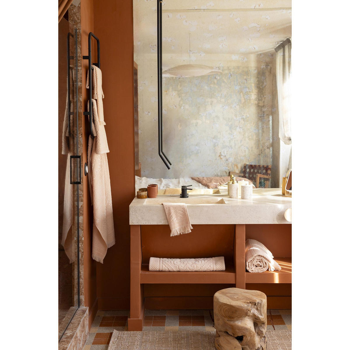 HANDTUCH Zoé puder 50 x 100 cm - Hellrosa, Textil (50/100cm) - Vivaraise