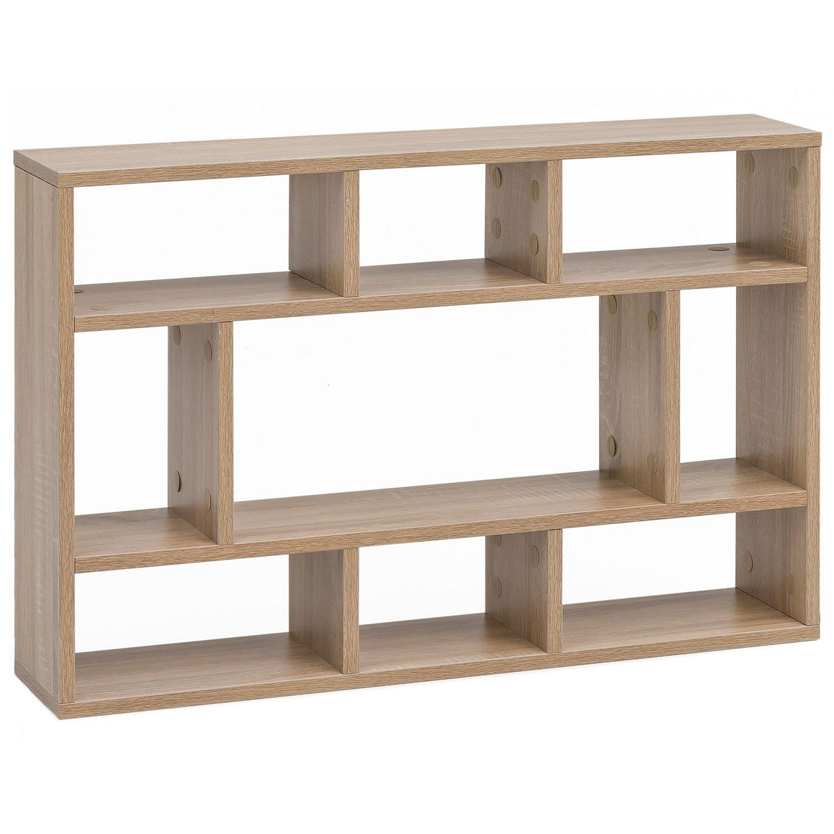 WANDREGAL MAGRA Spanplatte 9 Fächer Modern, Beige 75x16x51 cm - Beige, Holz (75/51/16cm) - KADIMA DESIGN