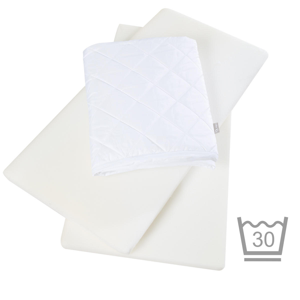 LAUFGITTERMATRATZE für Laufgitter 100 x 100 cm - Weiß, Textil (100/4/100cm) - Roba