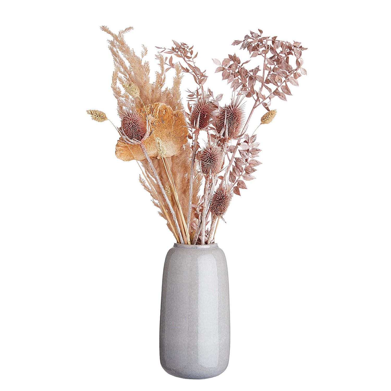 VASE Lou - Grau, Keramik (21cm) - BUTLERS