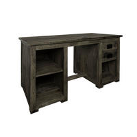 SCHREIBTISCH Mango 140x80x76 grau lackiert RAILWAY #261 - Grau, Holz (80/140/76cm) - Massivmoebel24