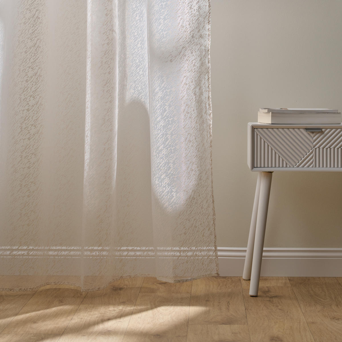 VORHANG Hianto - Ecru, Textil (140/1/250cm) - home&you