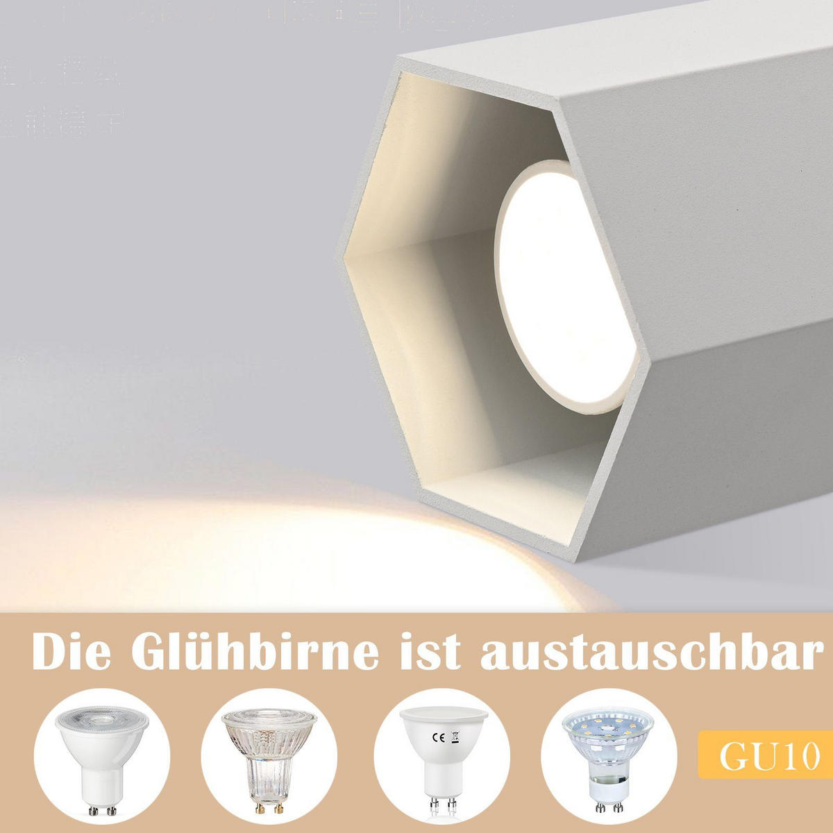 DECKENSTRAHLER Franky 11/10.3/11cm - Weiß, Metall (11/10.5/11cm) - ZMH