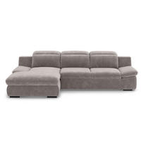 ECKSOFA mit Schlaffunktion und Bettkasten - Taupe, Kunststoff/Textil (276/168cm) - Cotta