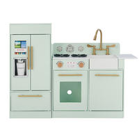 KINDERKÜCHE aus Holz, Mintgold, 81 cm - Grün, Holz (105.7/30/81cm) - Teamson Kids